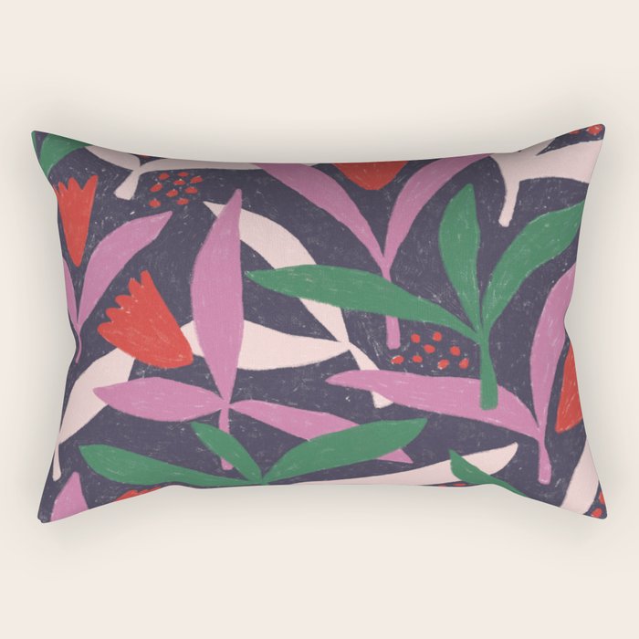 Hand Drawn Florals #2 Rectangular Pillow Gallery Image 2
