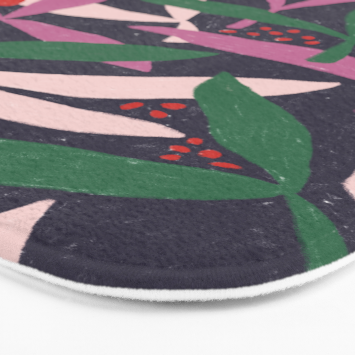 Hand Drawn Florals #2 Bath Mat Gallery Image 3