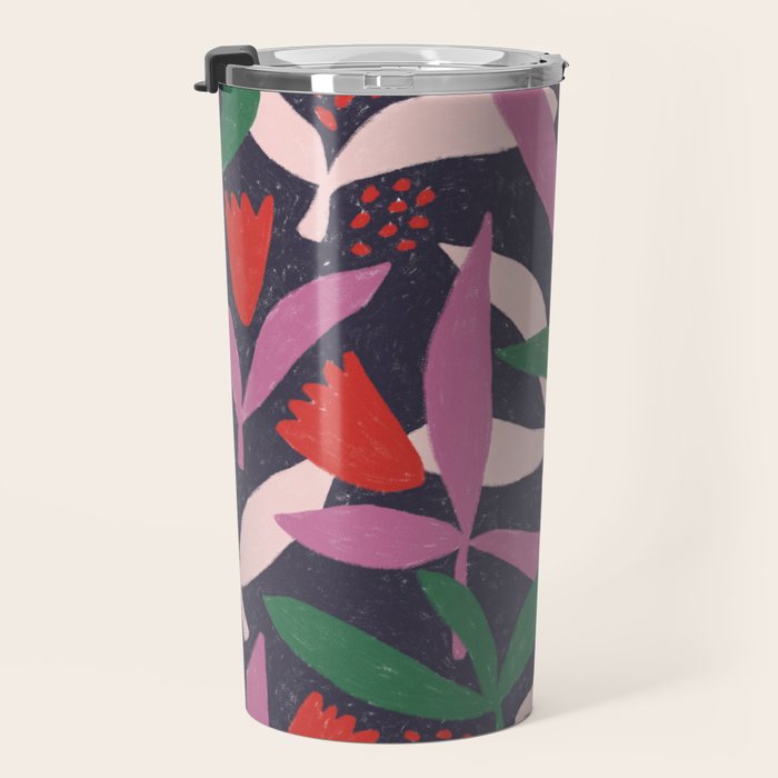Hand Drawn Florals #2 Travel Mug Gallery Image 3