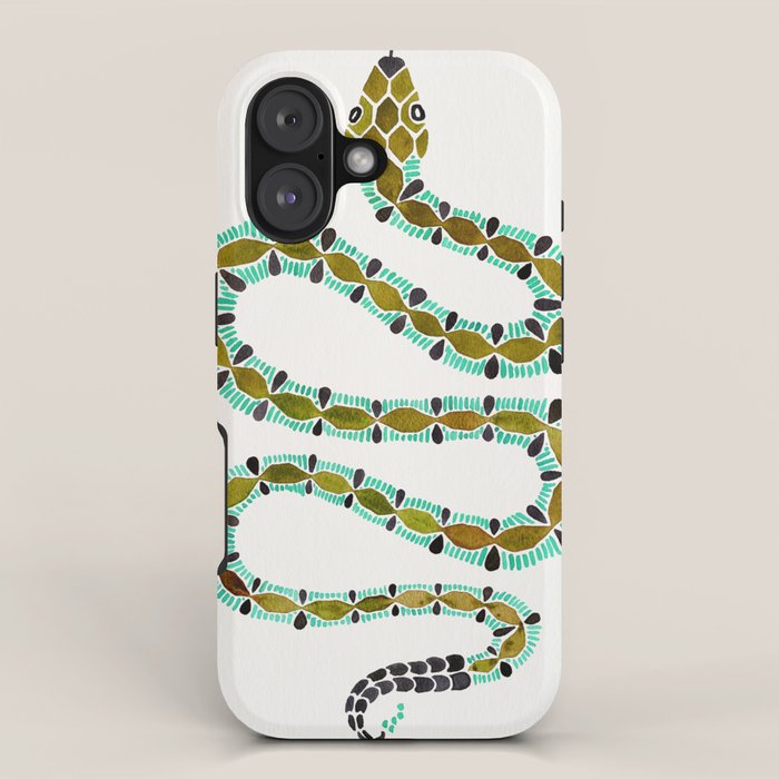Turquoise Serpent iPhone Case Gallery Image 1