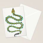Turquoise Serpent Stationery Card Gallery Image 2