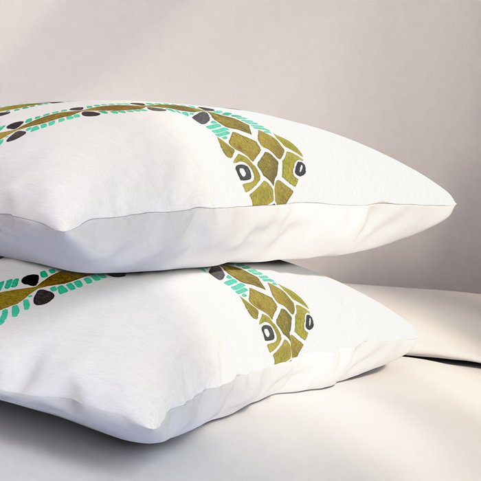 Turquoise Serpent Pillow Sham Gallery Image 3