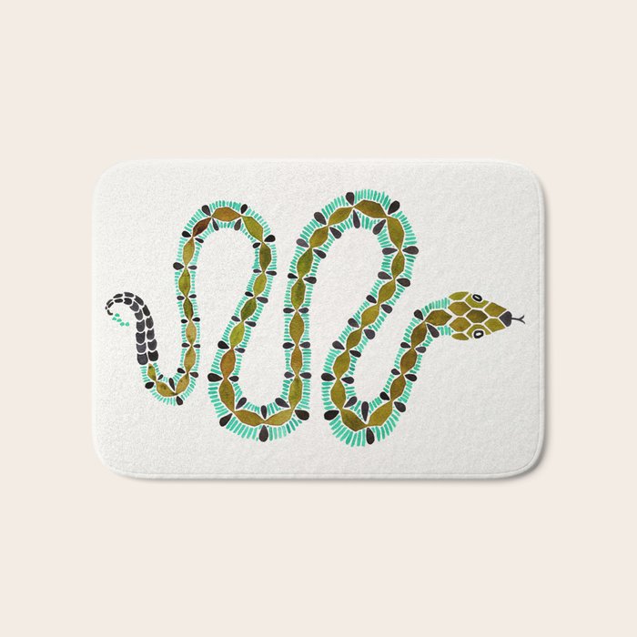 Turquoise Serpent Bath Mat Gallery Image 1