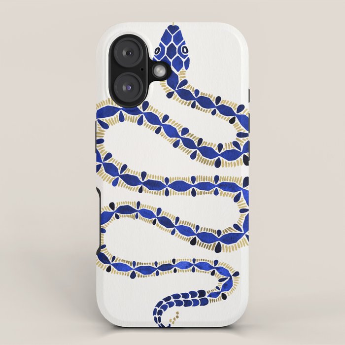 Navy & Gold Serpent iPhone Case Gallery Image 1