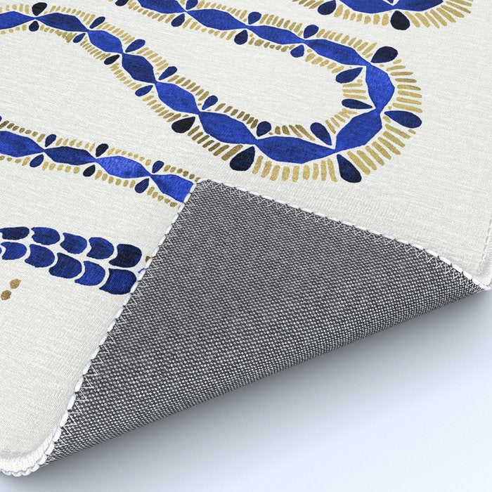 Navy & Gold Serpent Rug Gallery Image 4