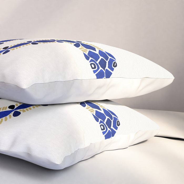 Navy & Gold Serpent Pillow Sham Gallery Image 3