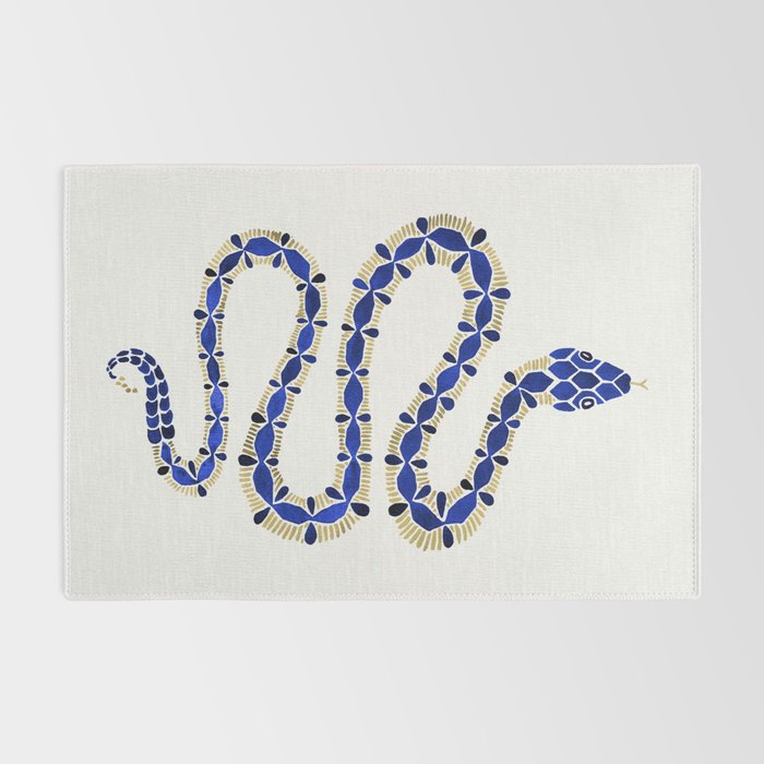 Navy & Gold Serpent Rug Gallery Image 2