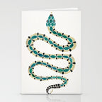Emerald & Gold Serpent Stationery Card Gallery Image 2
