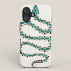 Emerald & Gold Serpent iPhone Case Gallery Image 1