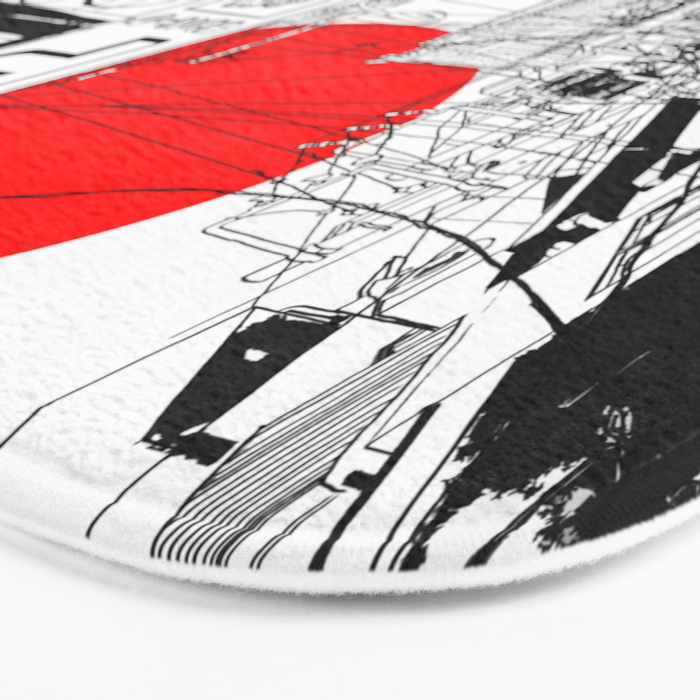 Tokyo street sunrise Bath Mat Gallery Image 3