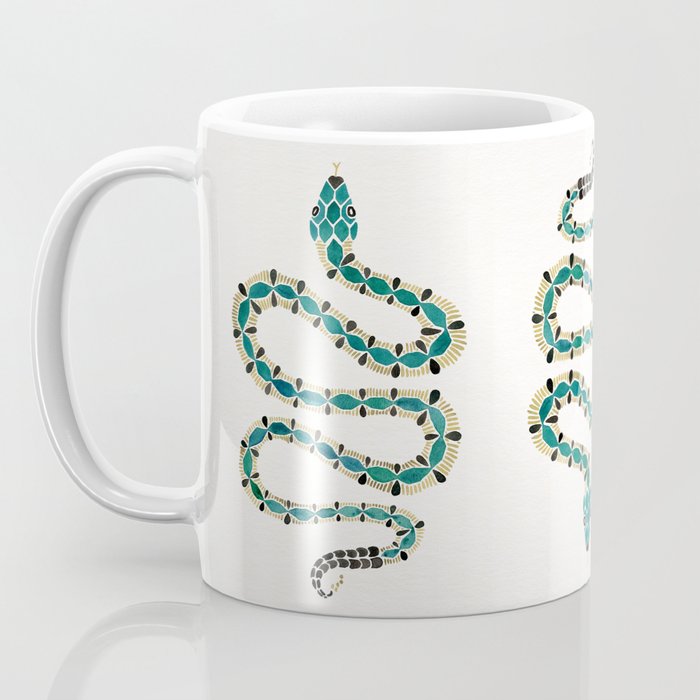 Emerald & Gold Serpent Coffee Mug Gallery Image 3