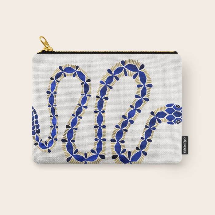 Navy & Gold Serpent Carry All Pouch Gallery Image 1