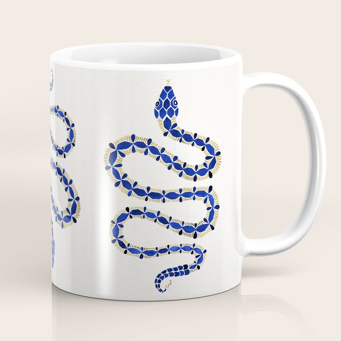 Navy & Gold Serpent Coffee Mug Gallery Image 1