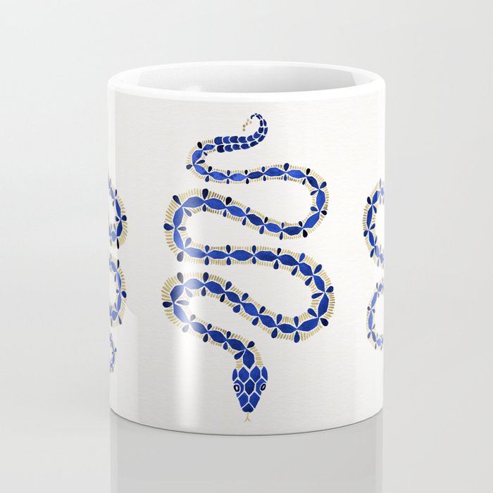 Navy & Gold Serpent Coffee Mug Gallery Image 4