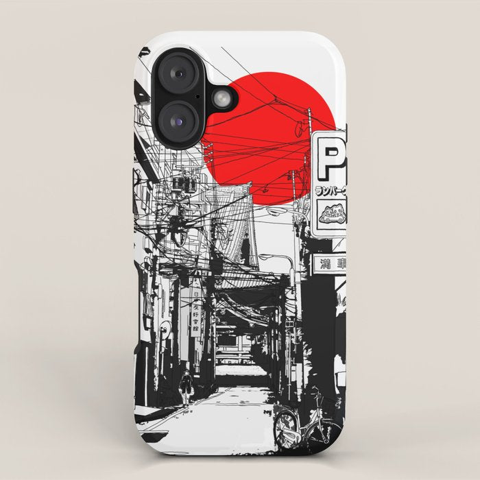 Tokyo street sunrise iPhone Case Gallery Image 1