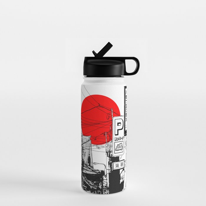 Tokyo street sunrise Water Bottle Gallery Image 1