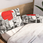Tokyo street sunrise Pillow Sham Gallery Image 2