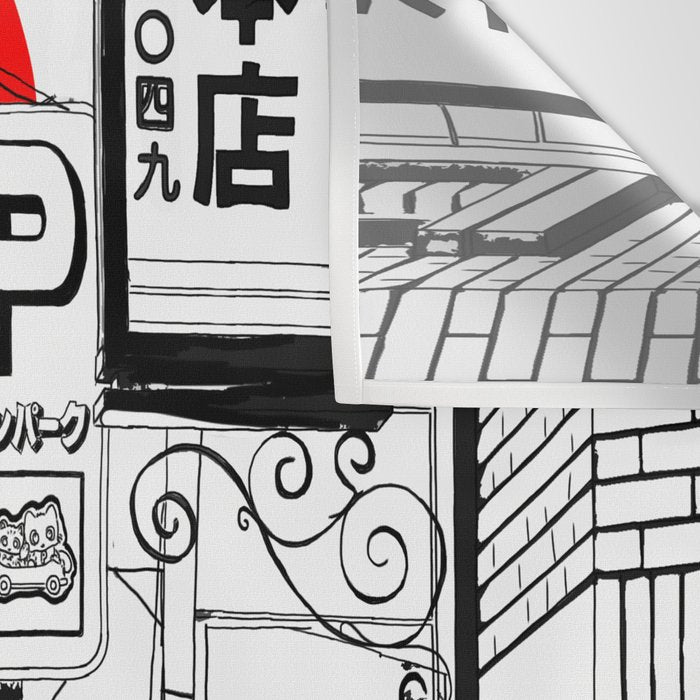 Tokyo street sunrise Wall Tapestry Gallery Image 3