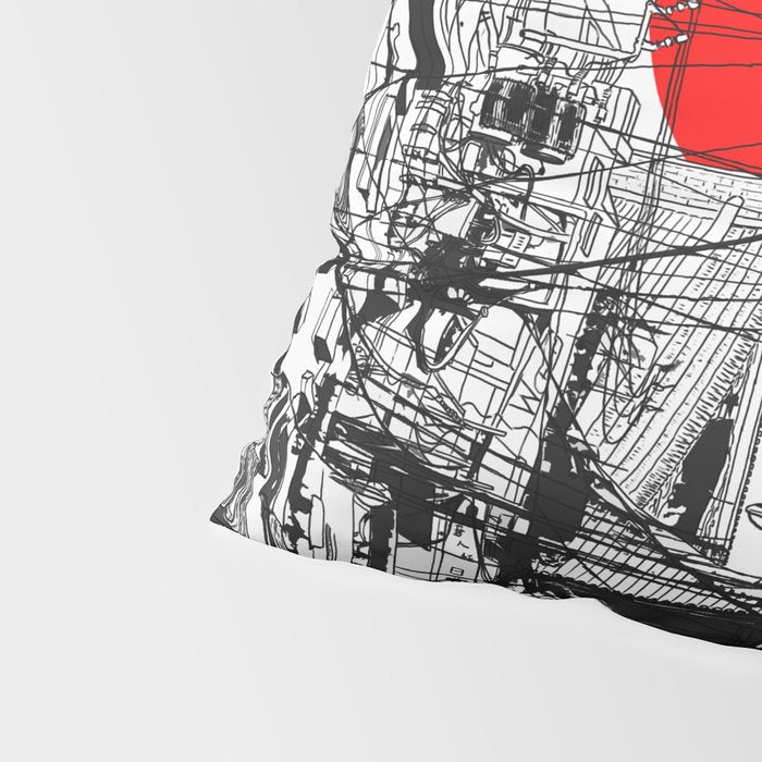 Tokyo street sunrise Pillow Sham Gallery Image 4