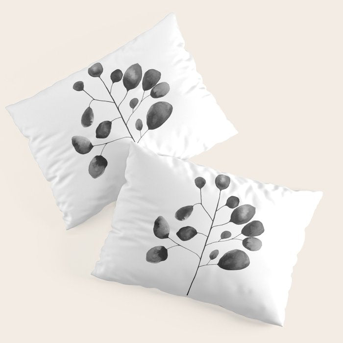 Watercolor Leaves Pillow Sham Gallery Image 1