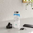 Snowy Mountain Skiers Water Bottle Gallery Image 5