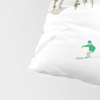 Snowy Mountain Skiers Pillow Sham Gallery Image 4