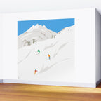 Snowy Mountain Skiers Wall Mural Gallery Image 2