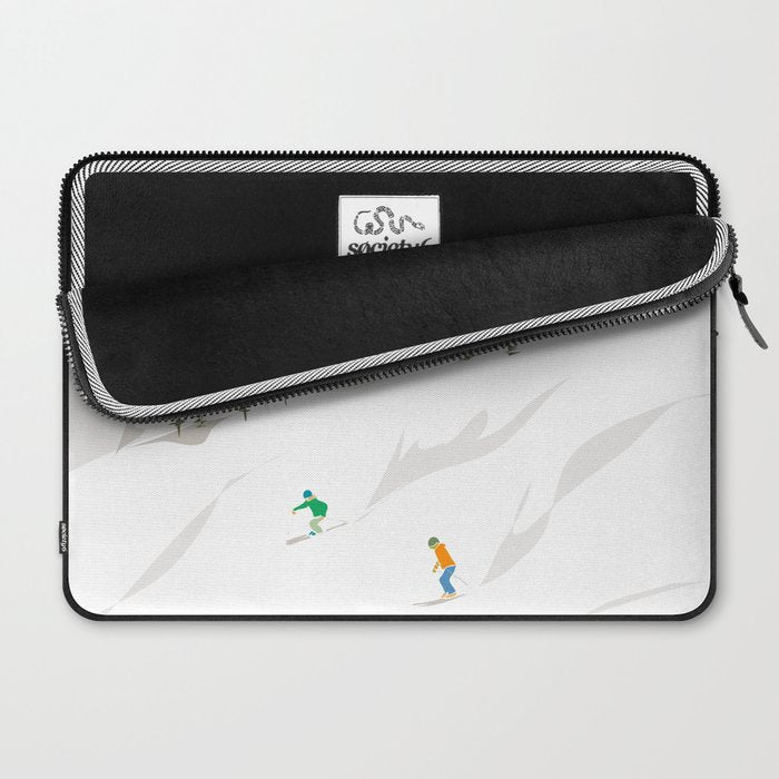 Snowy Mountain Skiers Laptop Sleeve Gallery Image 2
