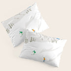 Snowy Mountain Skiers Pillow Sham Gallery Image 3