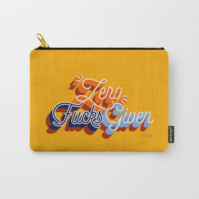 Zero F*cks Given - Yellow & Blue Palette Carry All Pouch Gallery Image 1