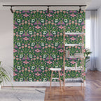 Botanical Skull and Moth Wall Mural Gallery Image 1