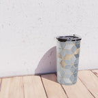 Soft Blue Gradient Cubes Travel Mug Gallery Image 4