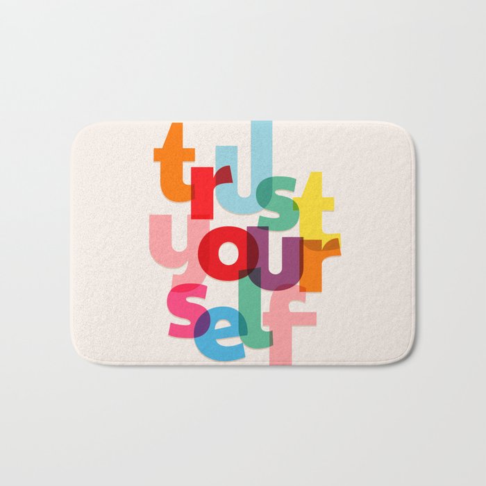 Trust Yourself Typography Bath Mat Gallery Image 1