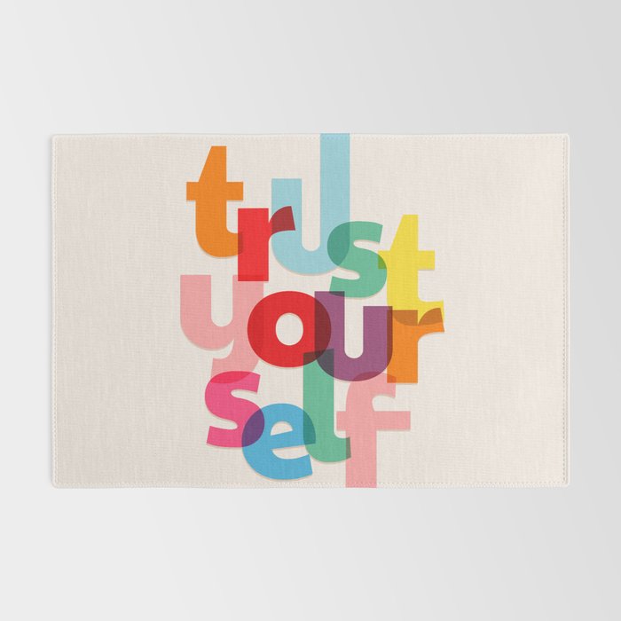 Trust Yourself Typography Rug Gallery Image 2