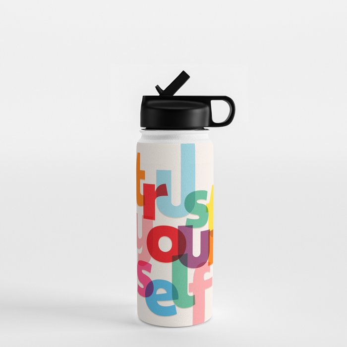 Trust Yourself Typography Water Bottle Gallery Image 1