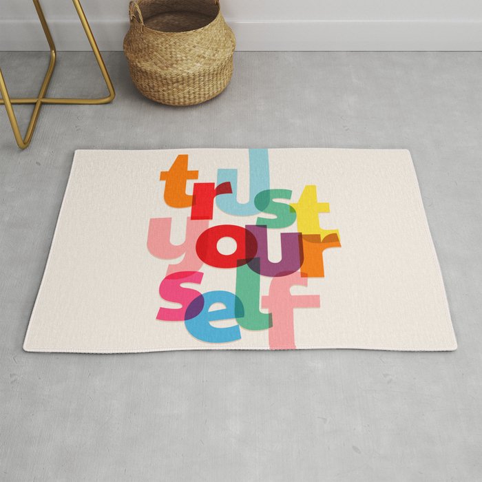 Trust Yourself Typography Rug Gallery Image 1