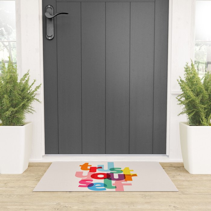 Trust Yourself Typography Welcome Mat Gallery Image 3