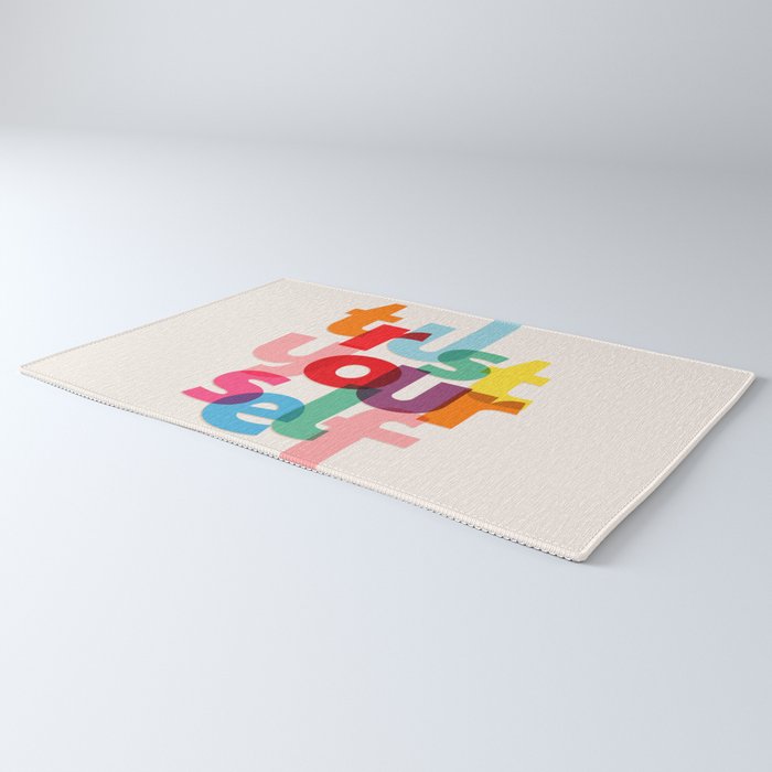 Trust Yourself Typography Rug Gallery Image 3