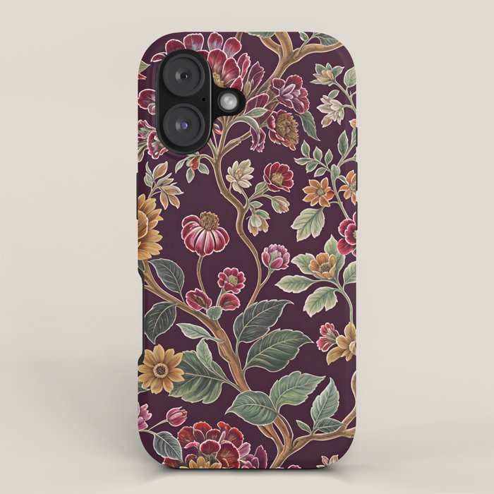 Casbah Magenta Burgundy Floral iPhone Case Gallery Image 1