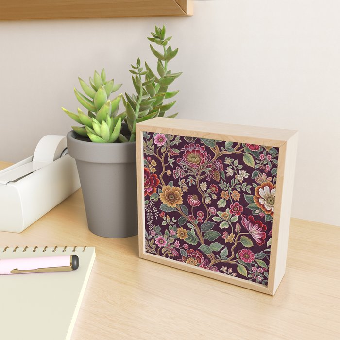 Casbah Magenta Burgundy Floral Mini Art Print Gallery Image 2