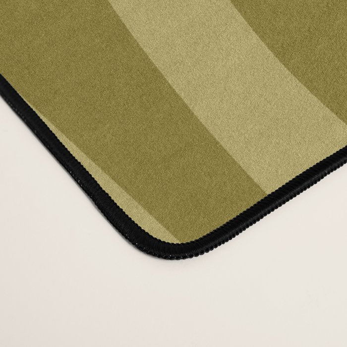 Mid Century Modern Retro Lounge Striped Ogee Pattern Avocado Green and Cantaloupe Orange Desk Mat Gallery Image 4