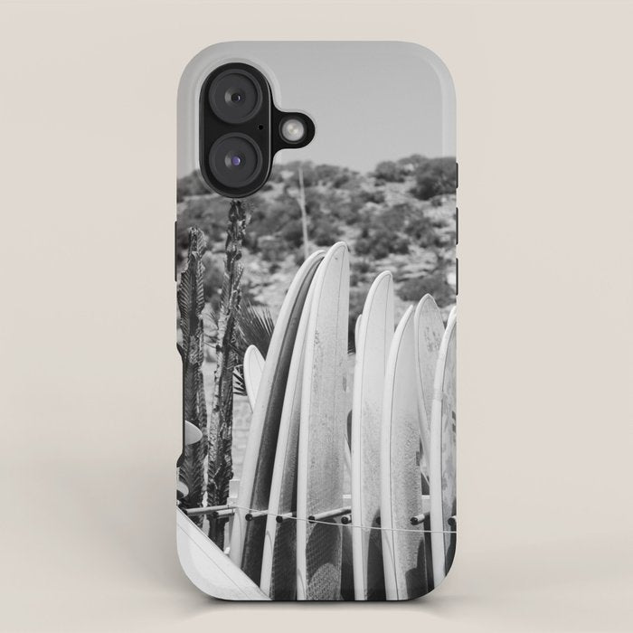 Taghazout | Surfs Up in Black and White  iPhone Case Gallery Image 1