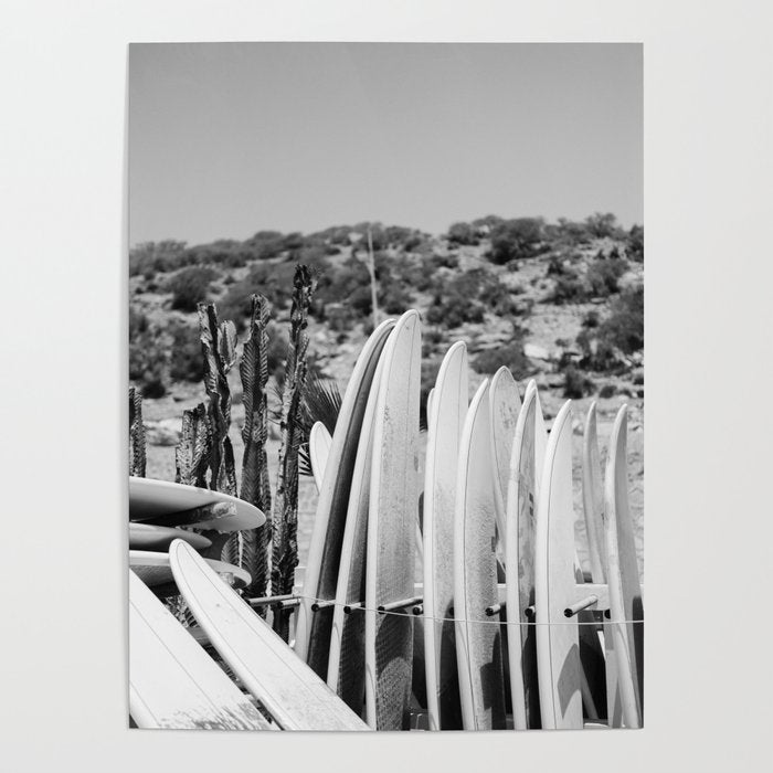 Taghazout | Surfs Up in Black and White  Poster Gallery Image 4