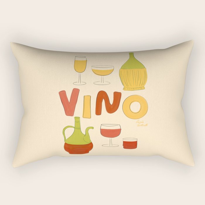 Vino Italian Wine Rectangular Pillow Gallery Image 1