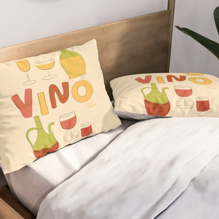 Vino Italian Wine Pillow Sham Gallery Image 2
