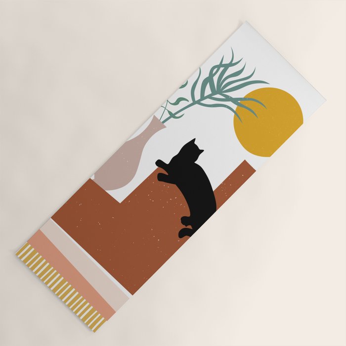 The Cat and The Sun II Yoga Mat Gallery Image 1