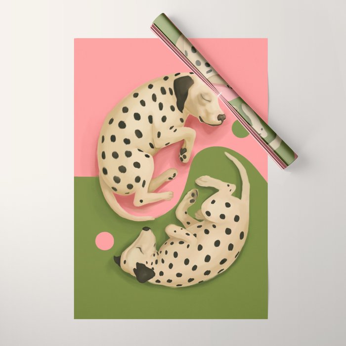 Yin and Yang Dalmatians Wrapping Paper Gallery Image 1