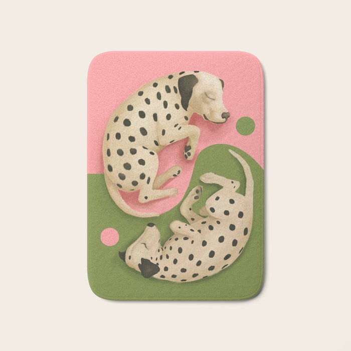 Yin and Yang Dalmatians Bath Mat Gallery Image 1
