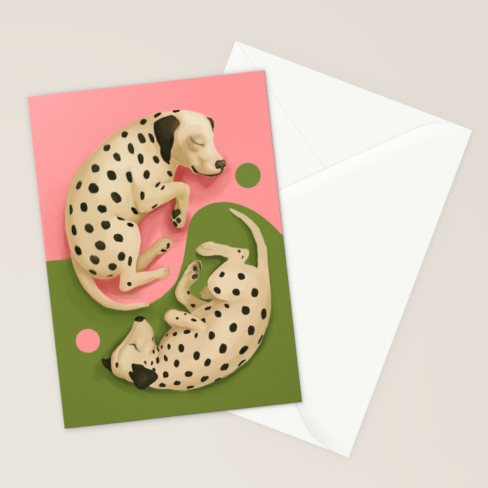Yin and Yang Dalmatians Stationery Card Gallery Image 2