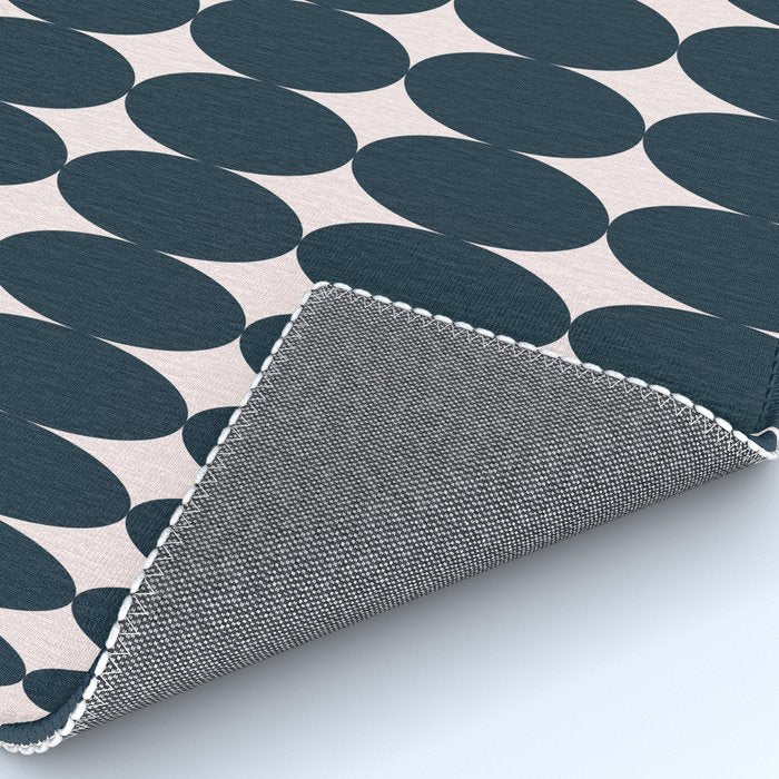 Retro Round Pattern - Dark Blue Rug Gallery Image 4